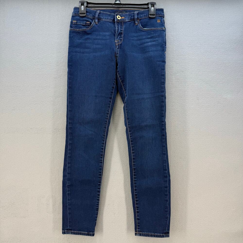 Tommy Hilfiger Jeans Women's 6 Dark Blue Greenwich Skinny Preppy Normcore